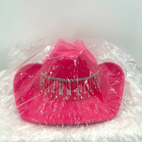 Accessories - New Hot Pink Rhinestone Cowboy Hat